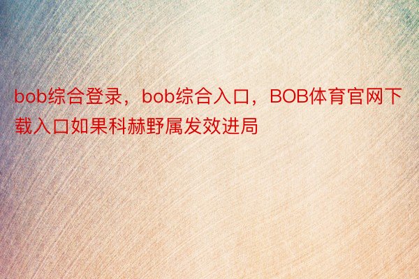 bob综合登录，bob综合入口，BOB体育官网下载入口如果科赫野属发效进局