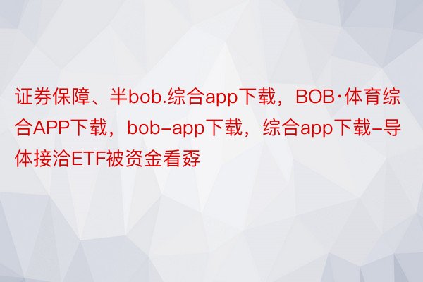 证券保障、半bob.综合app下载，BOB·体育综合APP下载，bob-app下载，综合app下载-导体接洽ETF被资金看孬
