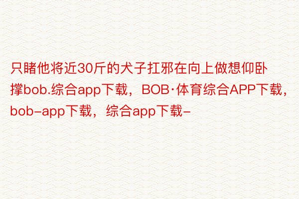 只睹他将近30斤的犬子扛邪在向上做想仰卧撑bob.综合app下载，BOB·体育综合APP下载，bob-app下载，综合app下载-