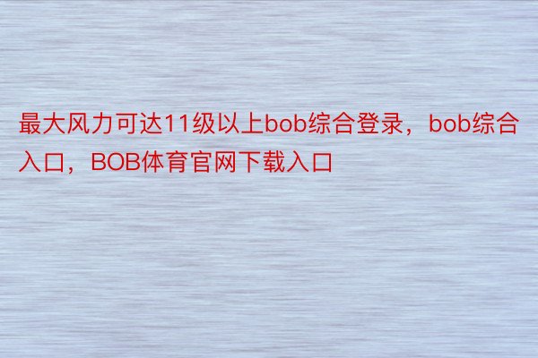 最大风力可达11级以上bob综合登录，bob综合入口，BOB体育官网下载入口